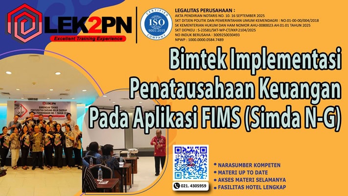 Bimtek Implementasi Penatausahaan Keuangan Pada Aplikasi FIMS (Simda N-G)