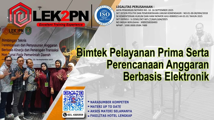 Bimtek Pelayanan Prima Serta Perencanaan Anggaran Berbasis Elektronik
