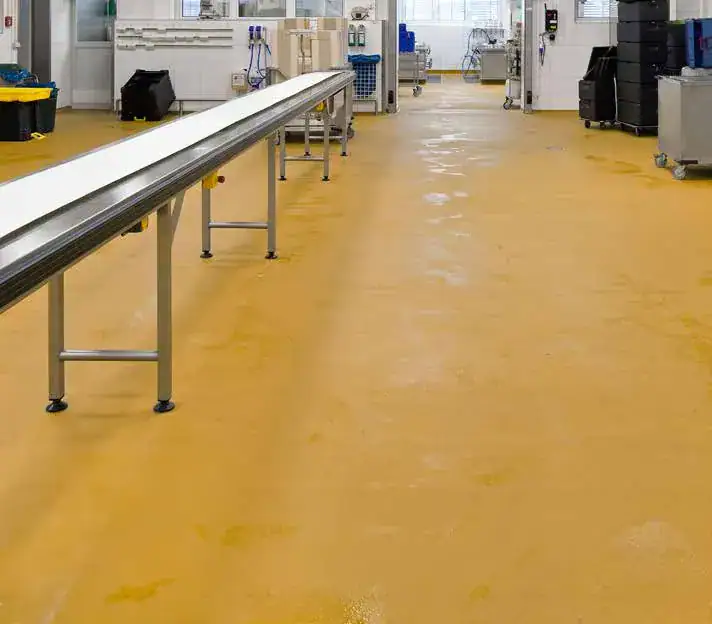 Pavimento in poliuretano cemento Sika Ucrete per lo stabilimento APPETAIS Genova