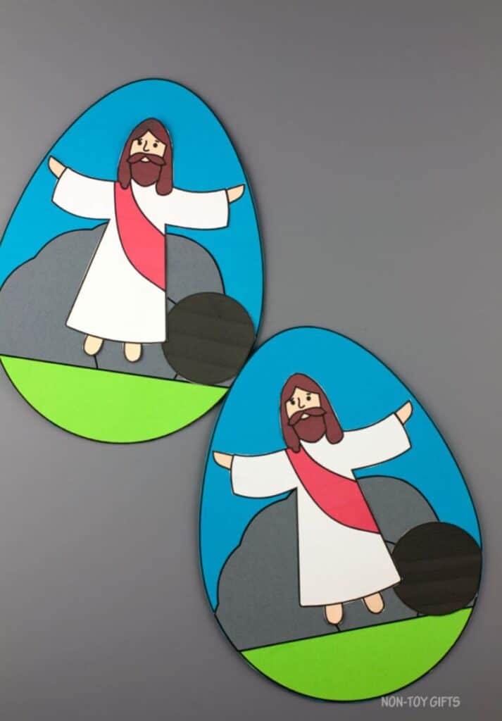 Jesus-themed Easter egg craft