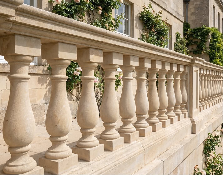 Balustrades made of Park Lane Bath Stone