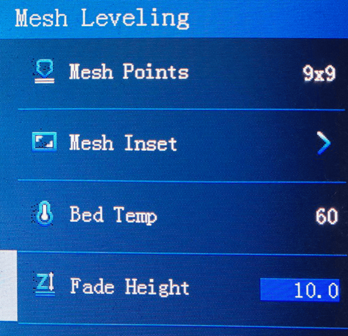 ender 3 v2 z fade height option