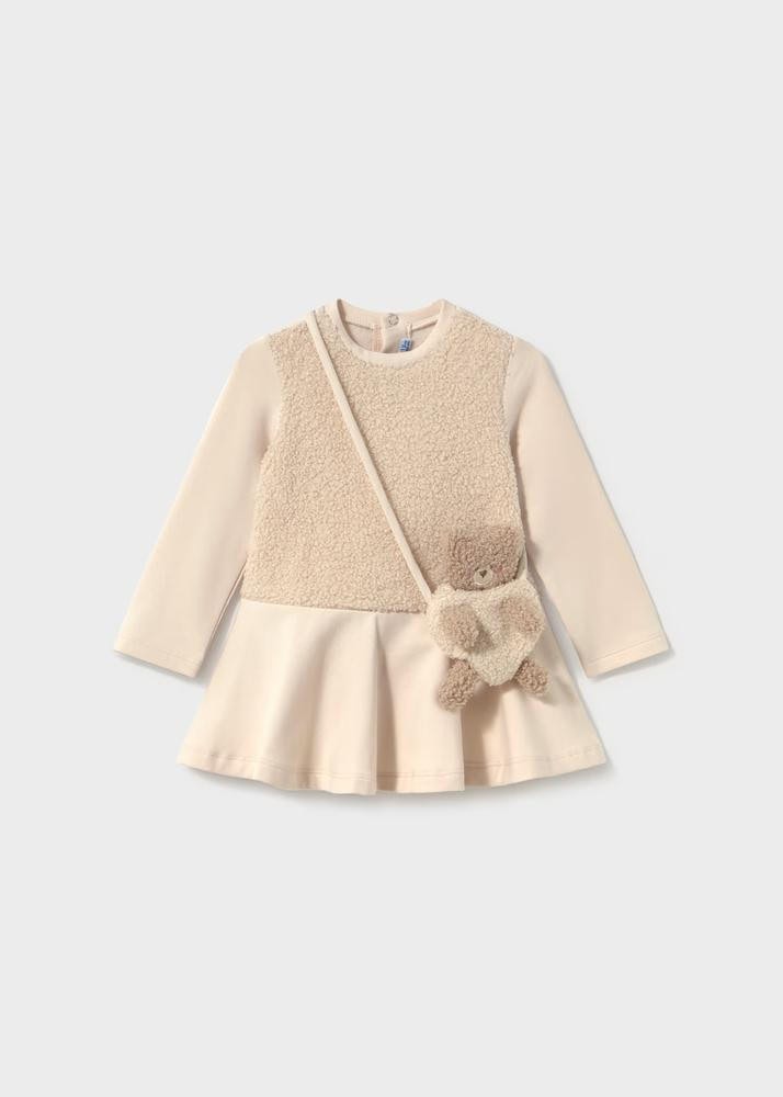 Vestido combinado con bolso osito MAYORAL