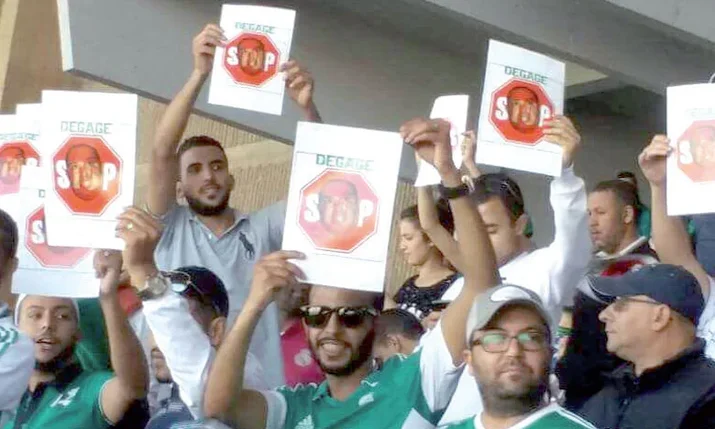 Au temps de la présidence de Hasbane (juin 2016-avril 2028), les supporters des clubs avaient organisé plusieurs sit-in réclamant son départ comme en témoigne cette photo prise en juin 2017.