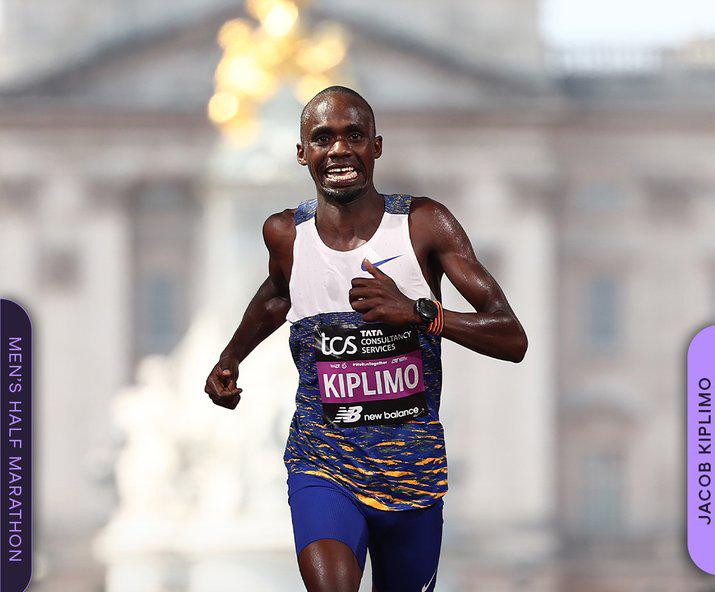 Uganda 's Kiplimo breaks world half marathon record with 57:20 on Lisbon return WA_1772968490213