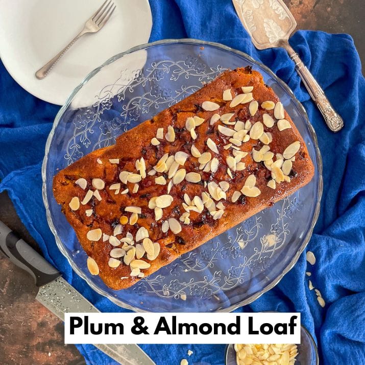 Plum and Almond Loaf Cake.