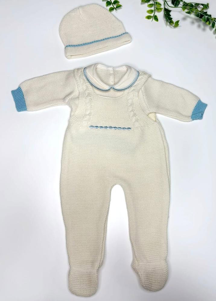 Cjto peto 3 pzs jersey y capota crudo celeste