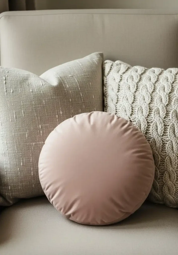 Soft textured pillows for cozy comfort
