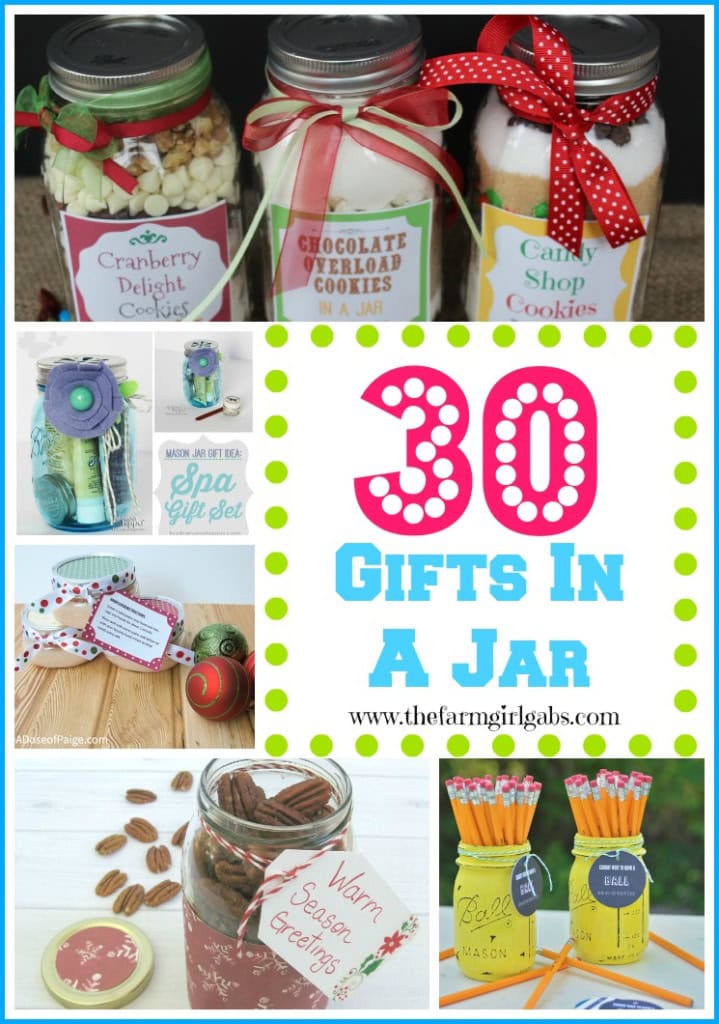 30 Quick & Easy Gift In A Jar Ideas that are perfect for Christmas, Birthdays, or any special occasion.