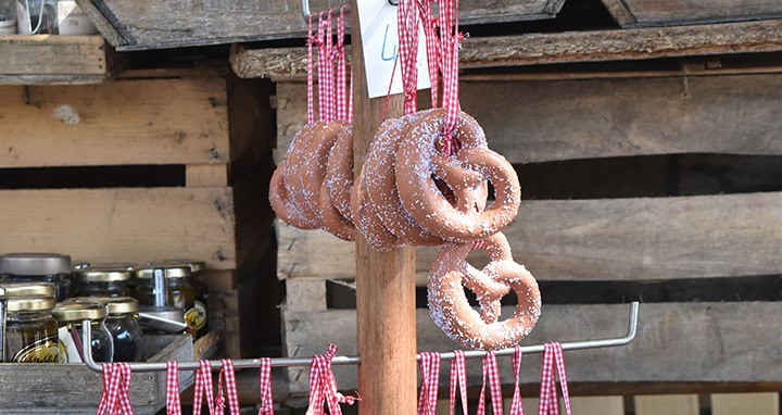 Pretzels at a Munich market