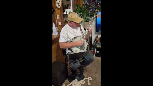 Stealth Stand inventor Braeden test driving the new Mega Tray, a music stand that mounts…