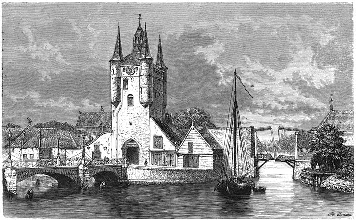 De Zuiderhavenpoort te Zierikzee. 1875
