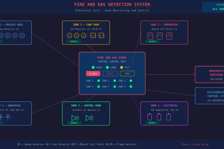 Fire and gas detection system panel