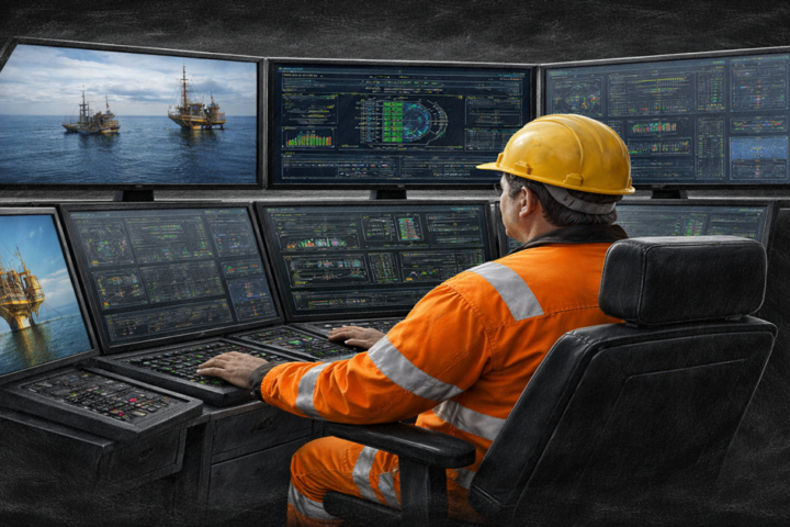 control room operator at work