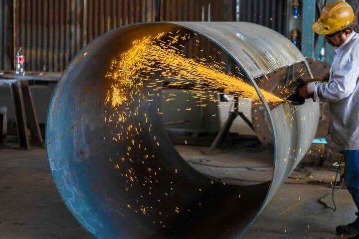 welder in workshop