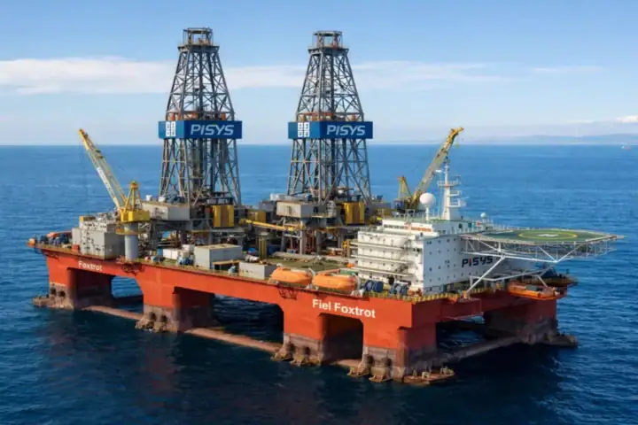 Double Derrick semi-submersible drilling vessel