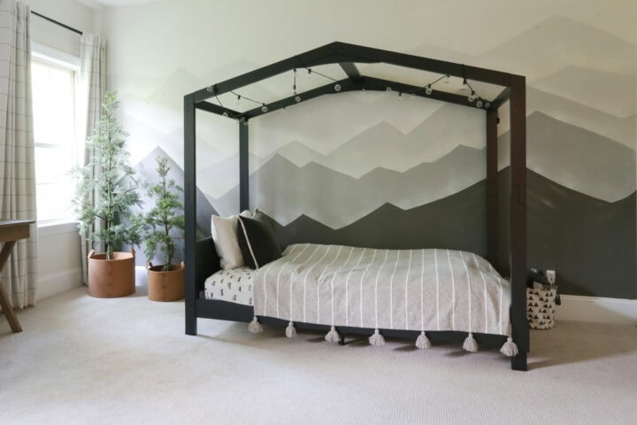 diy wall mountain mural