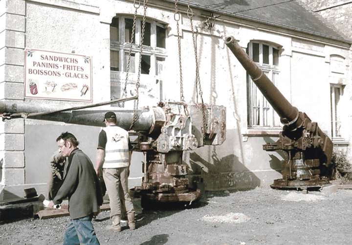 Image d'époque de ce à quoi ressemblait le musée de Normandie DDAY OMAHA MUSEUM en 1986