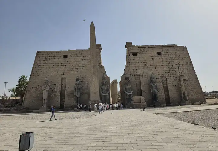 Luxor Temple and ancient obelisk