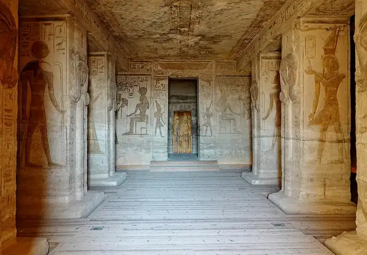 Temple interior on a 2 day Abu Simbel tour from Aswan