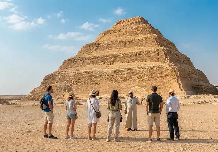 Saqqara Step Pyramid during the 2 Days 1 Night Cairo Tour Package