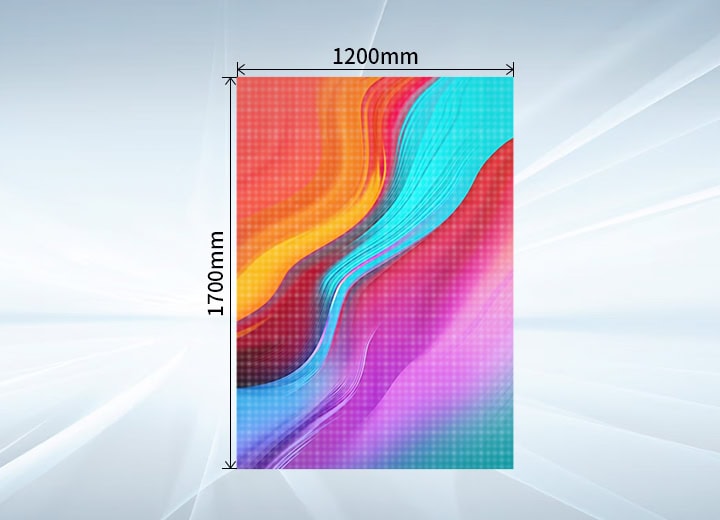 Large flying LED screen size 1200mm width by 1700mm height