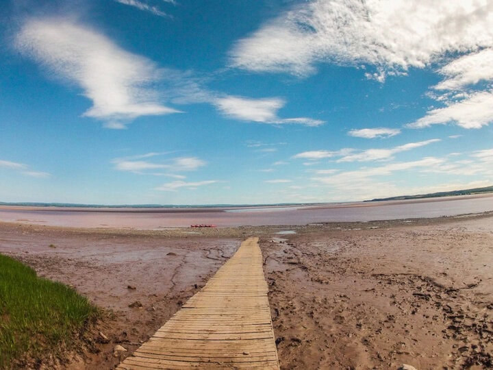 Tidal bore rafting in Nova Scotia, Canada