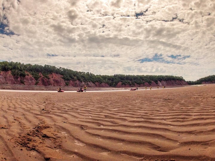 Tidal bore rafting in Nova Scotia, Canada