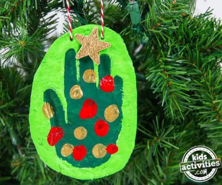 toddler handprint ornament craft 