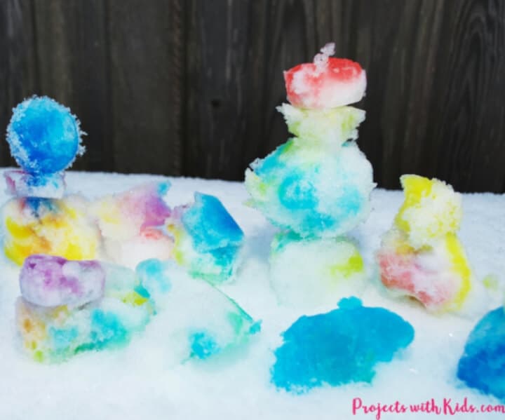 painting snow winter activity for kids