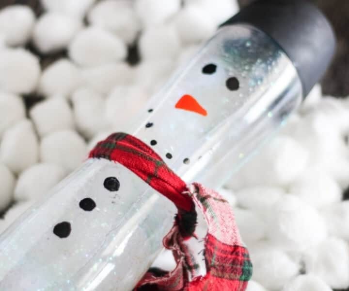 DIY snowman sensory bottle