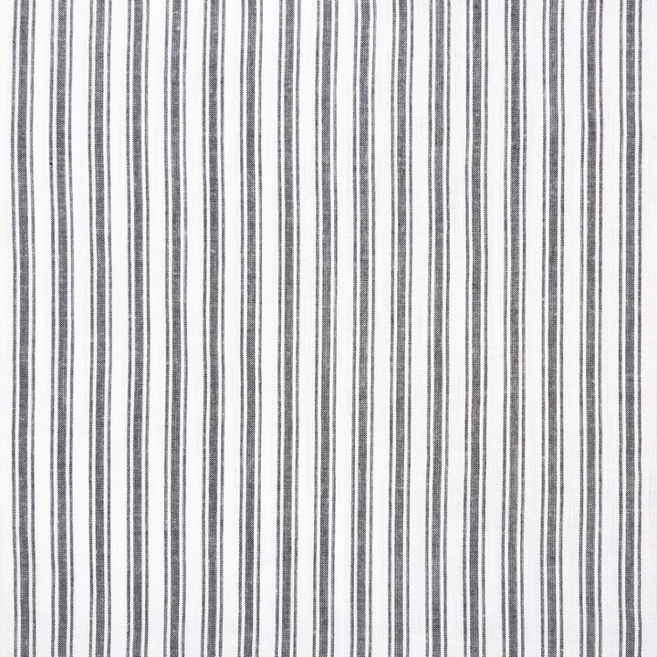 Sawyer Mill Black Ruffled Ticking Stripe Pillow Cover 14x22