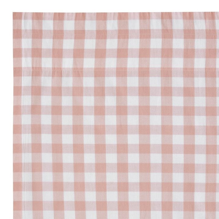 Annie Buffalo Coral Check Short Panel Set of 2 63x36