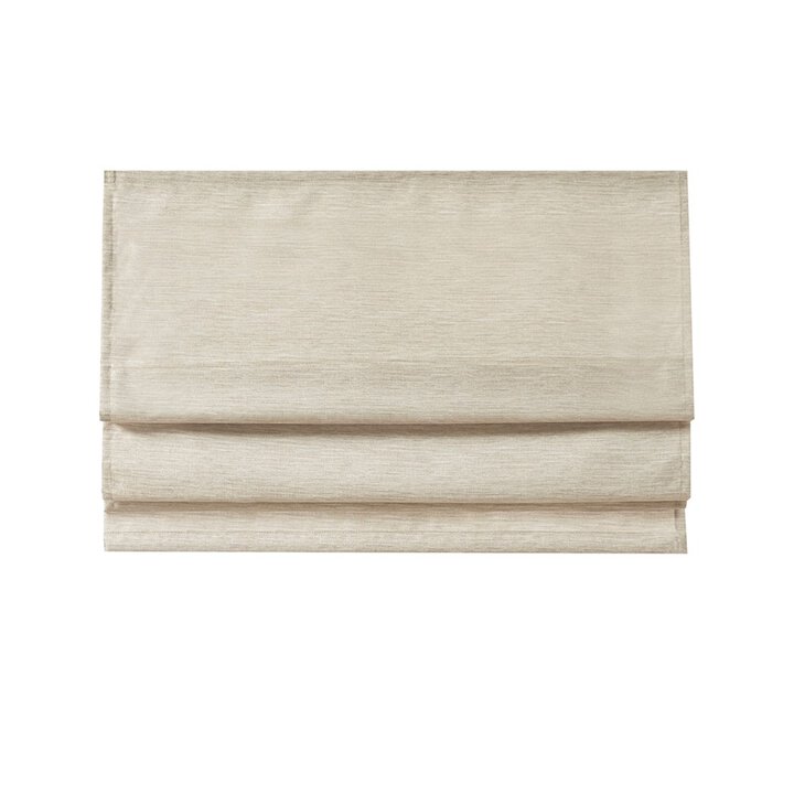 Madison Park Como Printed Faux Silk Room Darkening Cordless Roman Shade in Ivory, 39x64" MP40-7439 - Image 2
