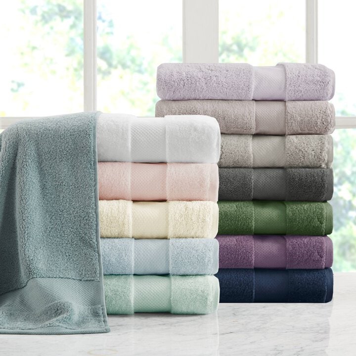 Madison Park Signature Turkish Cotton 6 Piece Bath Towel Set in Navy, 6-Piece MPS73-468 - Image 7