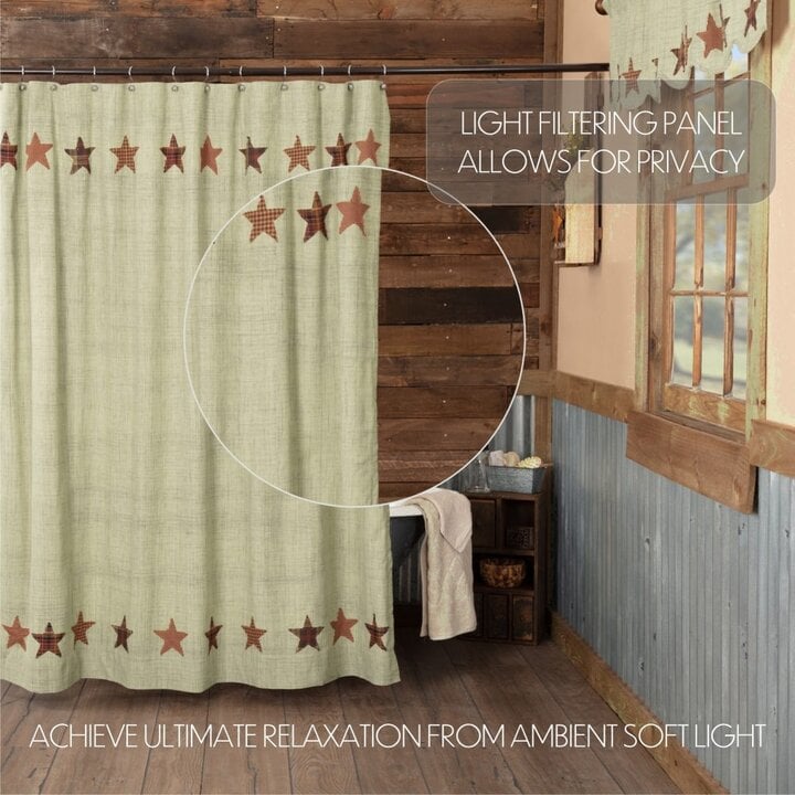 Abilene Star Shower Curtain 72x72 - Image 6