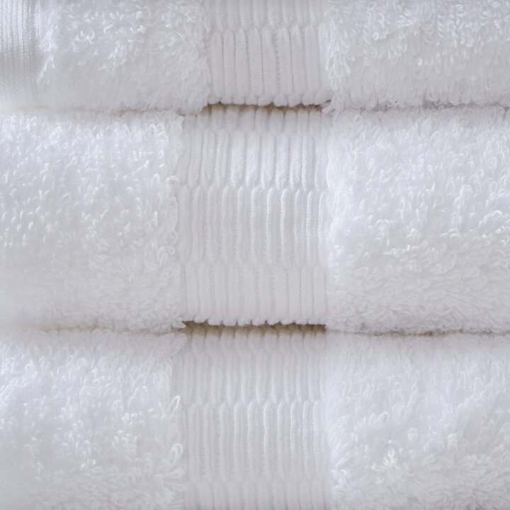 Madison Park Signature Luce 100% Egyptian Cotton 6 Piece Towel Set in White, 6-Piece MPS73-425 - Image 3