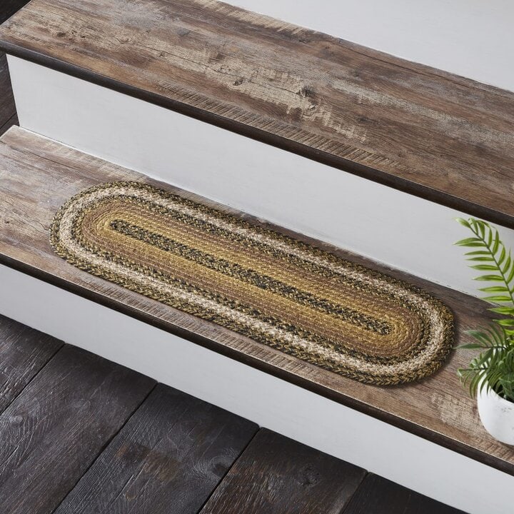 Kettle Grove Jute Stair Tread Oval Latex 8.5x27