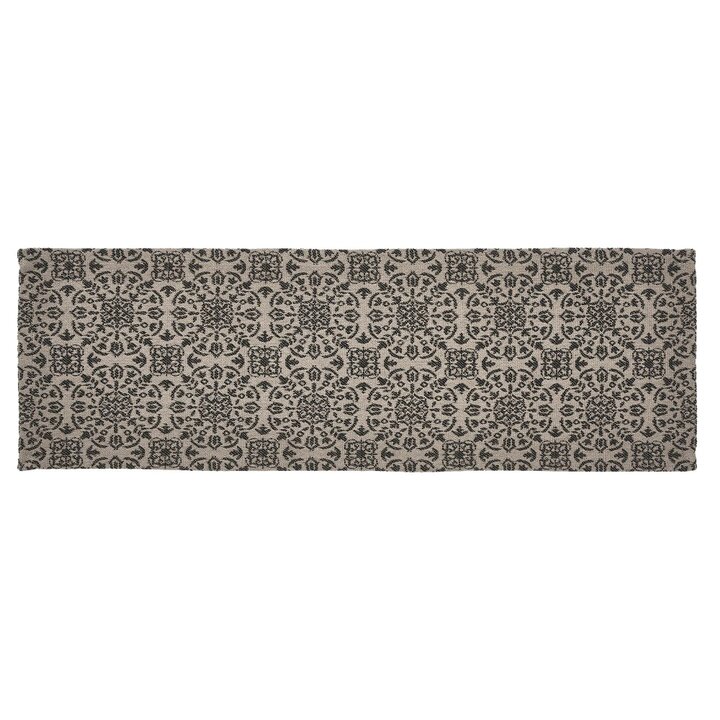 Custom House Black Tan Jacquard Runner 8x24 - Image 2