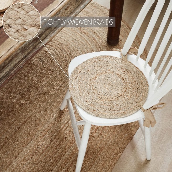 Natural Jute Chair Pad 15 inch Diameter - Image 5