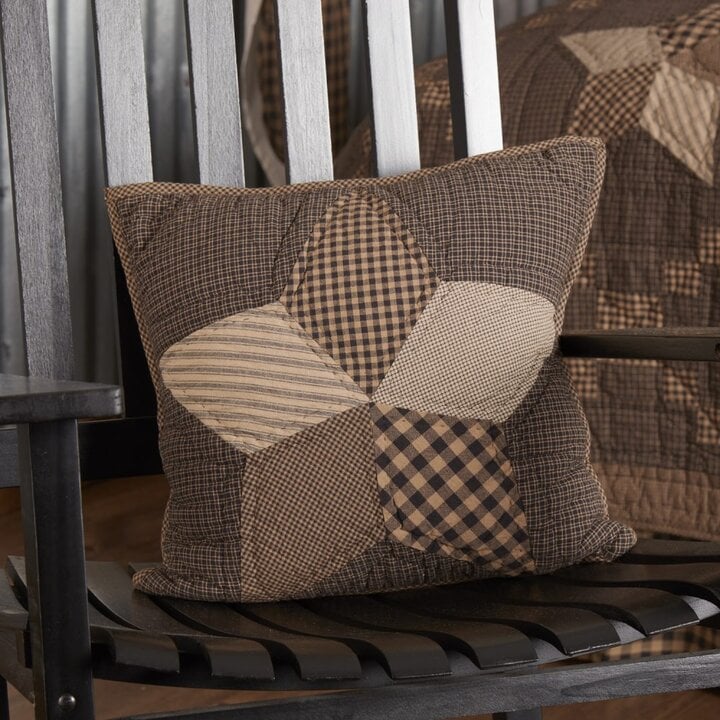 Farmhouse Star Pillow Quilted 16x16 - Image 2