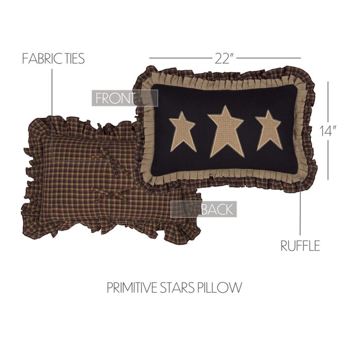 Heritage Farms Primitive Stars Pillow 14x22 - Image 5
