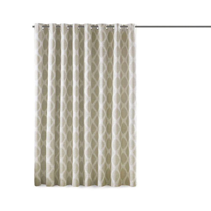 SunSmart Blakesly Printed Ikat Blackout Patio Curtain in Taupe, 100x84" SS40-0113 - Image 3