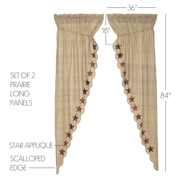Abilene Star Prairie Long Panel Set of 2 84x36x18 - Image 3