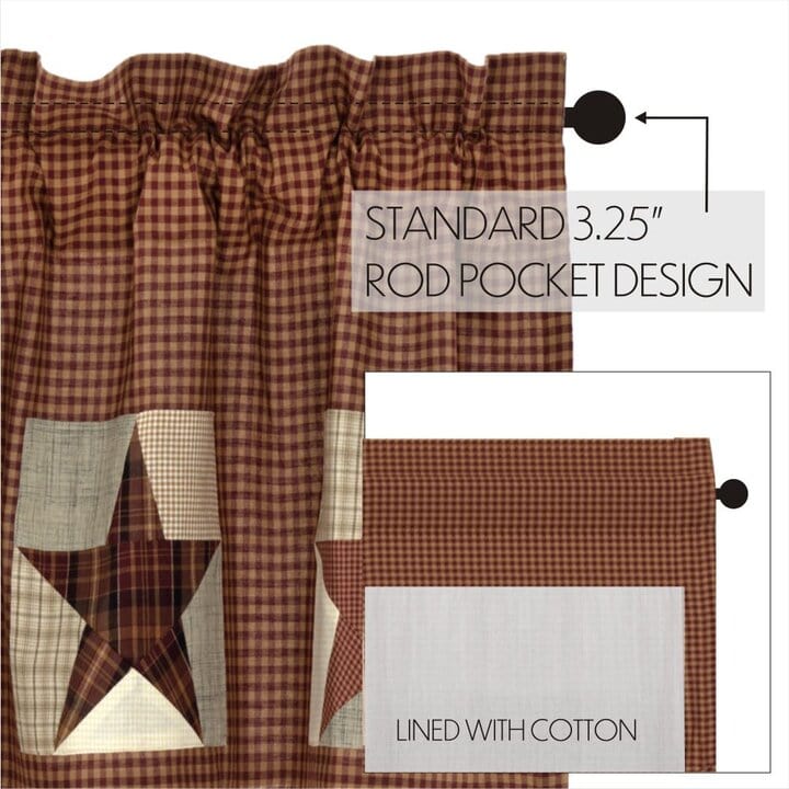Abilene Patch Block and Star Valance 20x60 - Image 6