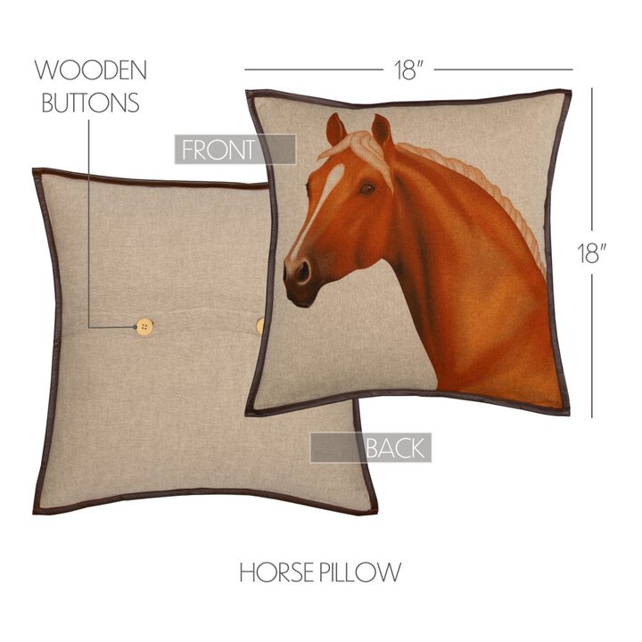 Rory Horse Pillow 18x18 - Image 4