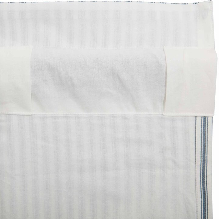 Sawyer Mill Blue Ticking Stripe Prairie Short Panel Set of 2 63x36x18 - Image 3