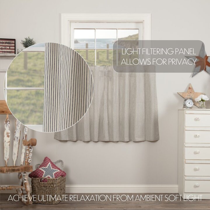 Hatteras Seersucker Blue Ticking Stripe Tier Set of 2 L36xW36 - Image 6