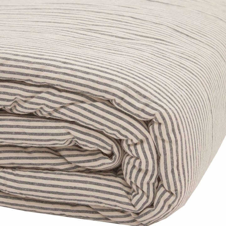 Hatteras Seersucker Blue Ticking Stripe Twin Quilt Coverlet 68Wx86L - Image 5