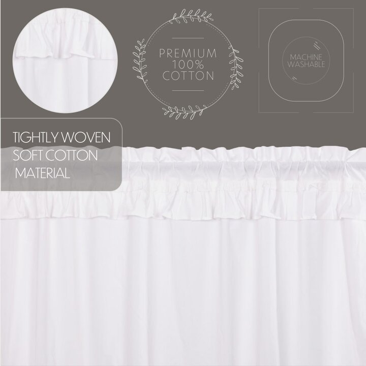 Muslin Ruffled Bleached White Tier Set of 2 L36xW36 - Image 7